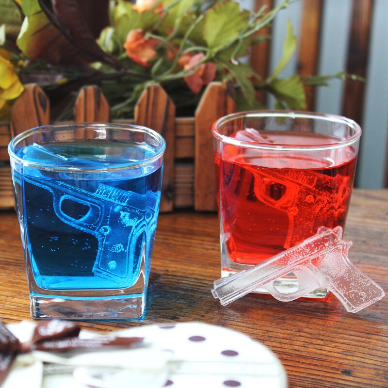 6 Cavity Creative Pistol Shape Gun and Bullet Ice Mold Ice Cube