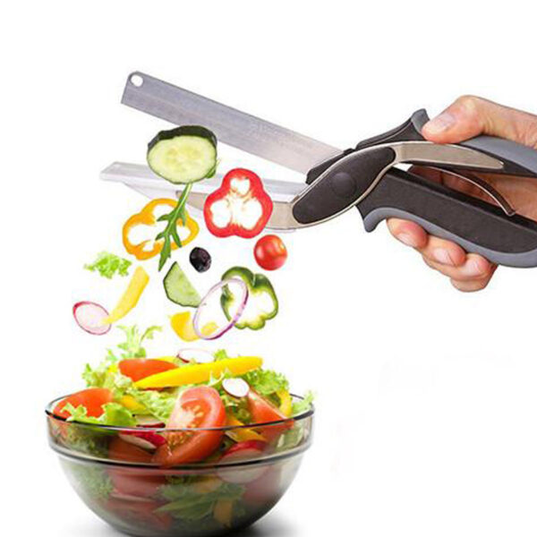 Clever Cutter Kitchen Shears cutting vegetables