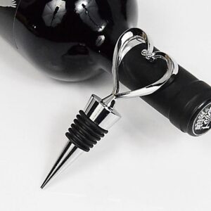 Heart Shaped Wine Bottle Sealer Standing on Wine Bottle