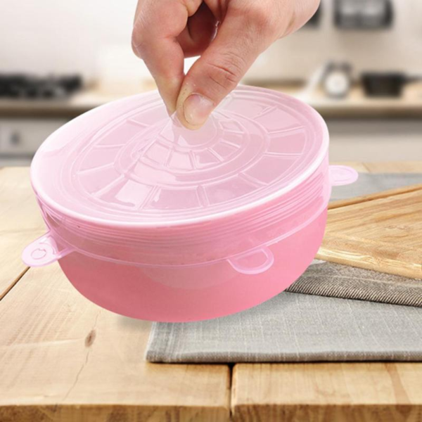 Reusable silicone stretch lid with tight seal